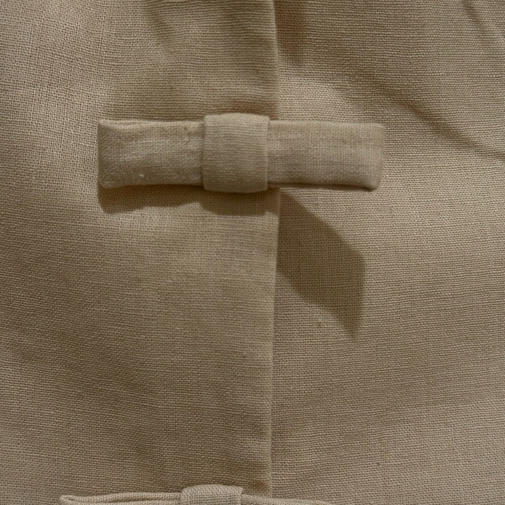 Zara Linen-Blend Vest with Bow Closures – Size S - Picture 3 of 7